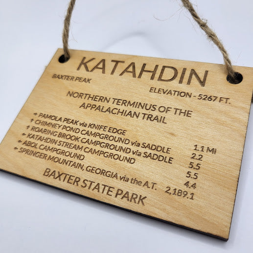 Mount Katahdin Summit Sign Ornament