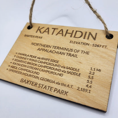 Mount Katahdin Summit Sign Ornament