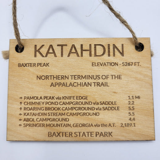 Mount Katahdin Summit Sign Ornament
