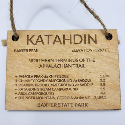 Mount Katahdin Summit Sign Ornament