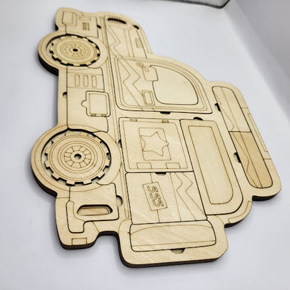 Car Puzzle 3 Layer Basswood