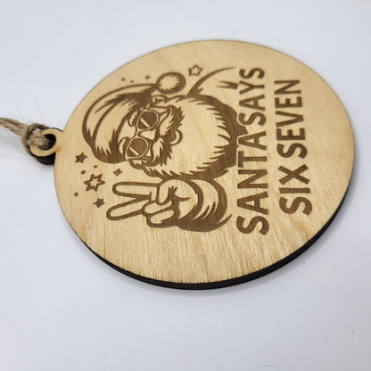 Six Seven Santa Ornament