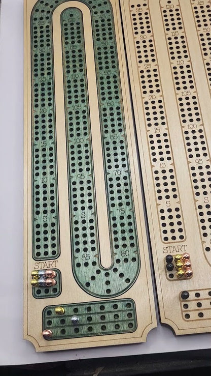 Classic 3 Track Cribbage Board