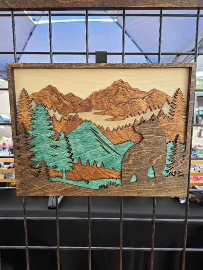 Bear Layered Wall Art