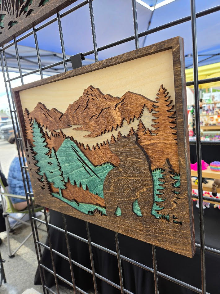 Bear Layered Wall Art