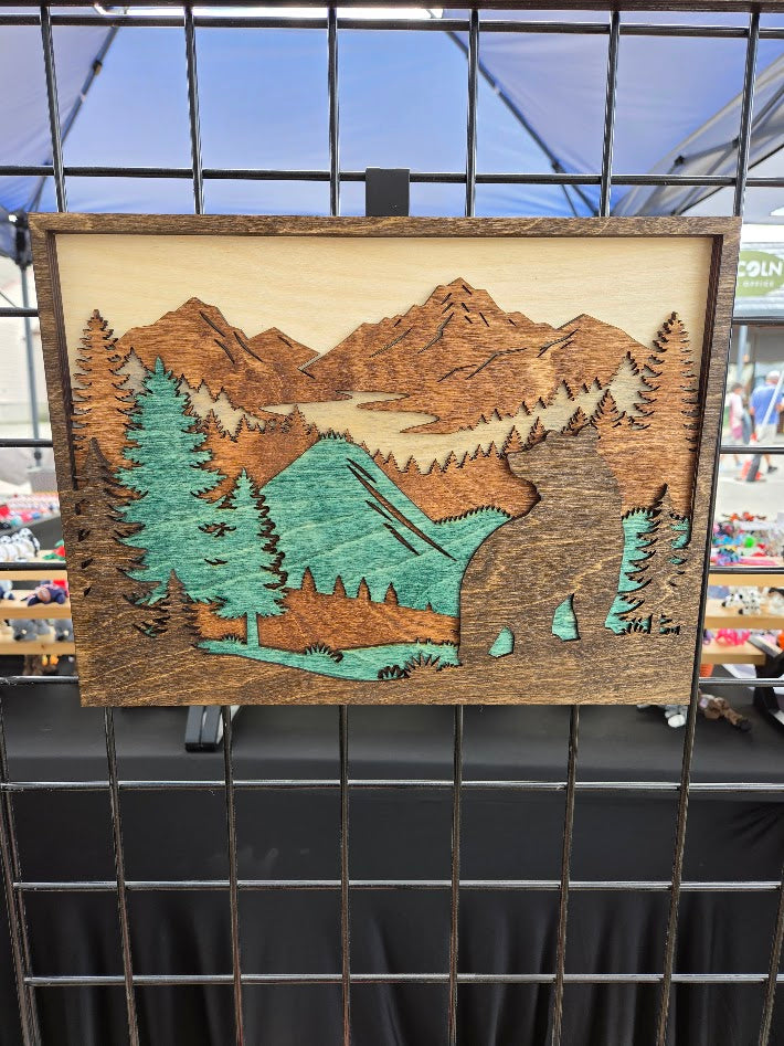 Bear Layered Wall Art