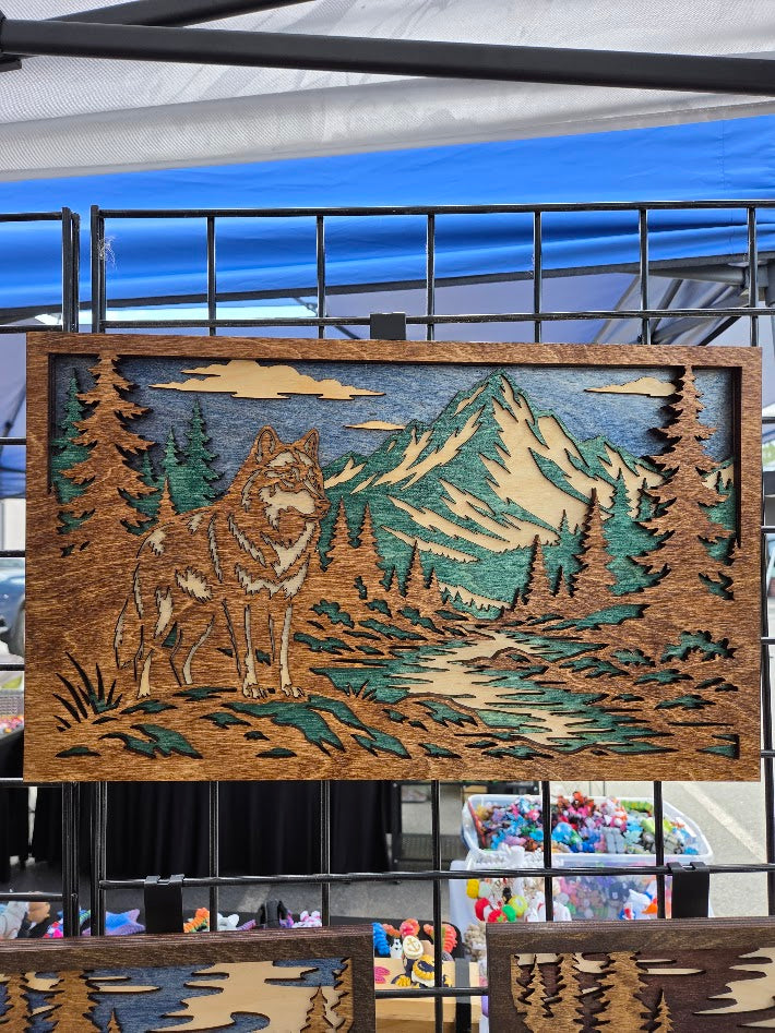 Wolf Layered Art