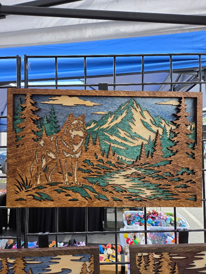 Wolf Layered Art