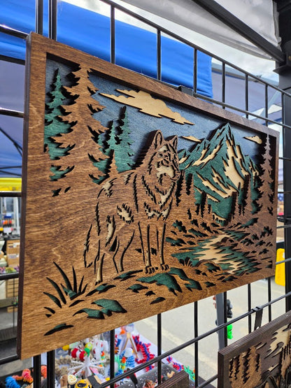Wolf Layered Art