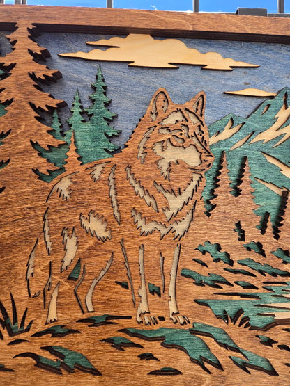 Wolf Layered Art