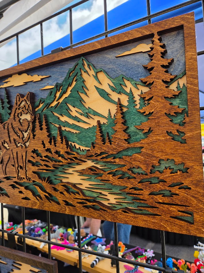 Wolf Layered Art