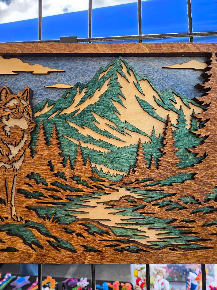 Wolf Layered Art