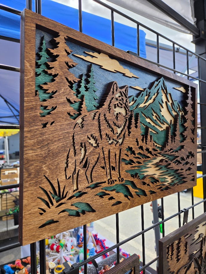 Wolf Layered Art