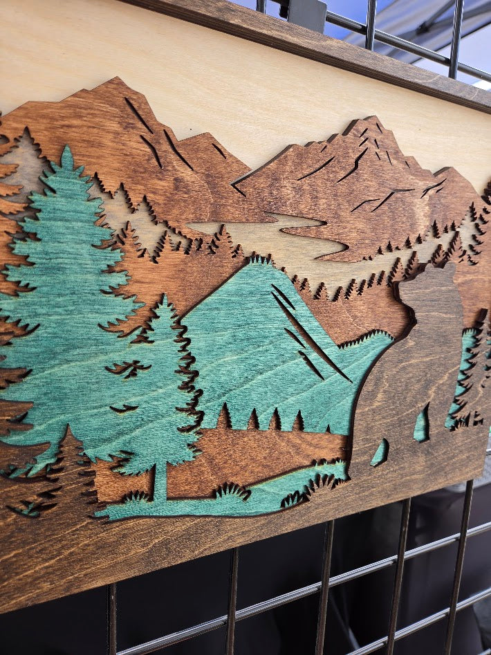 Bear Layered Wall Art