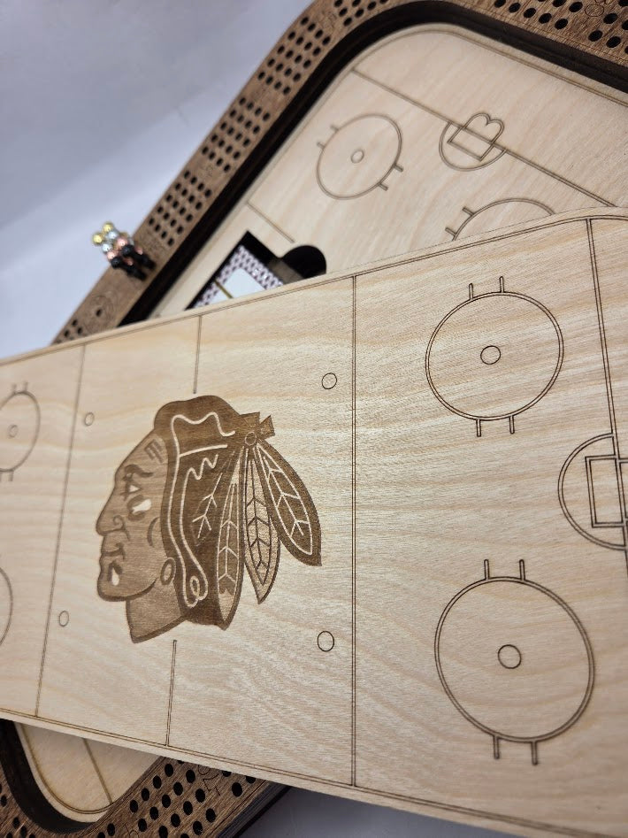 Ice Hockey Cribbage Board