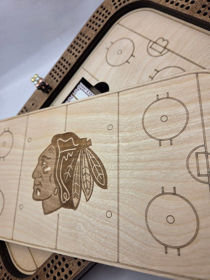 Ice Hockey Cribbage Board