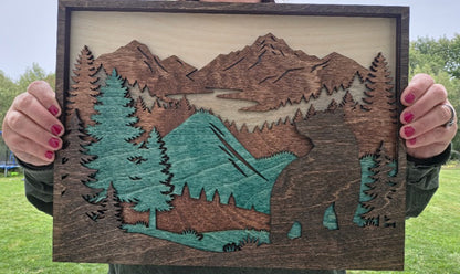 Bear Layered Wall Art