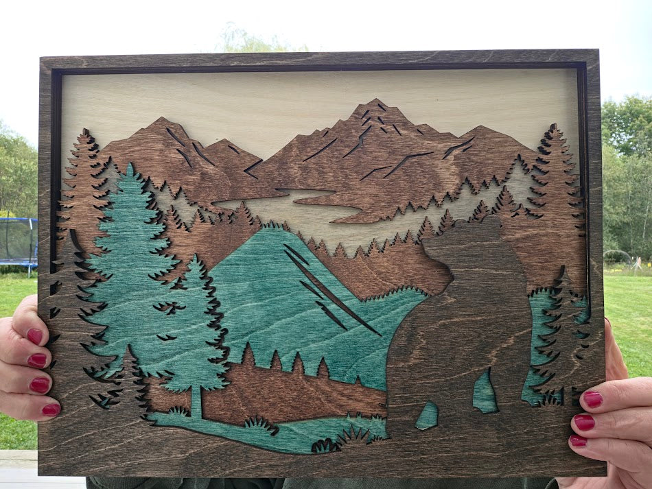 Bear Layered Wall Art