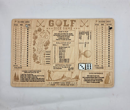 Dice Golf Wooden Game
