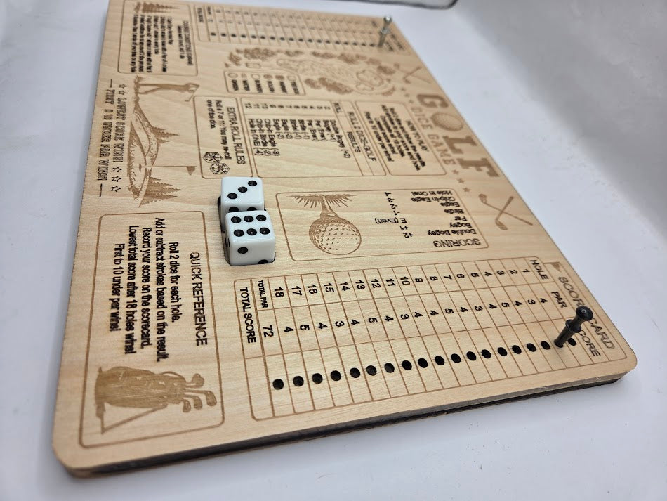 Dice Golf Wooden Game