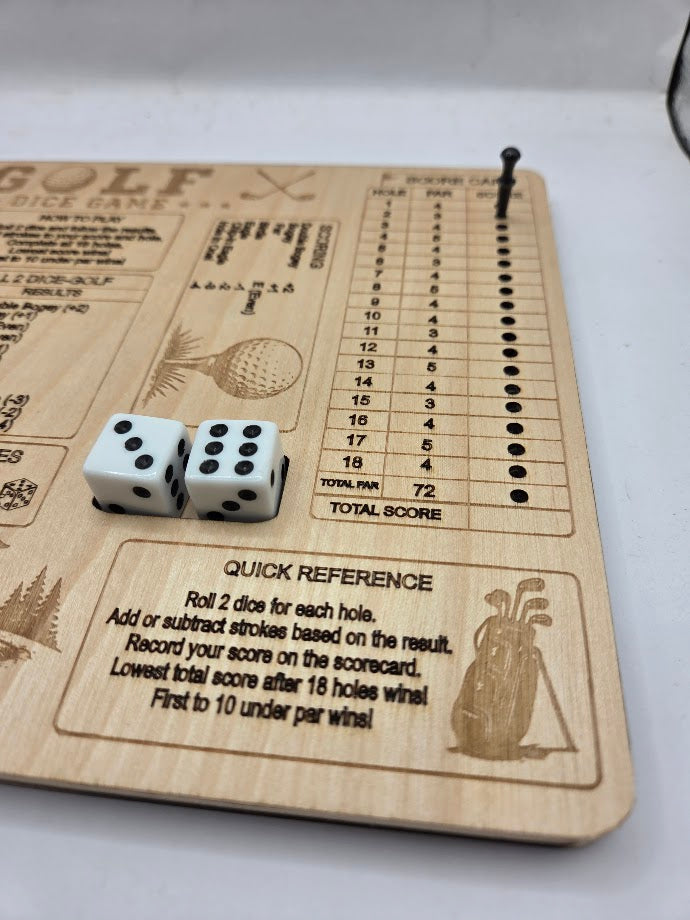 Dice Golf Wooden Game
