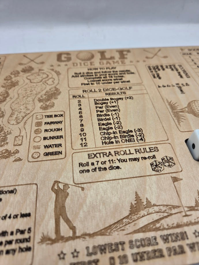 Dice Golf Wooden Game