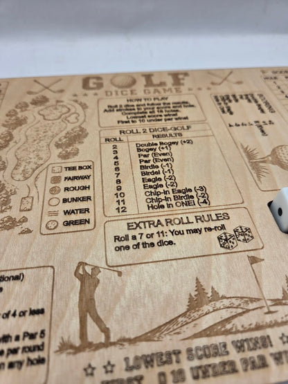 Dice Golf Wooden Game
