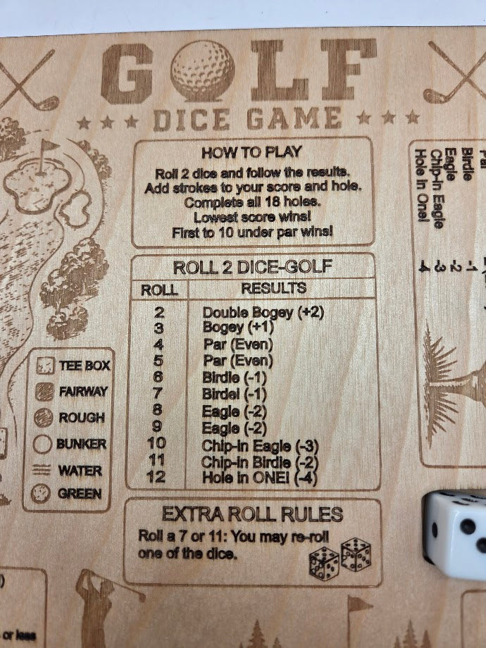Dice Golf Wooden Game