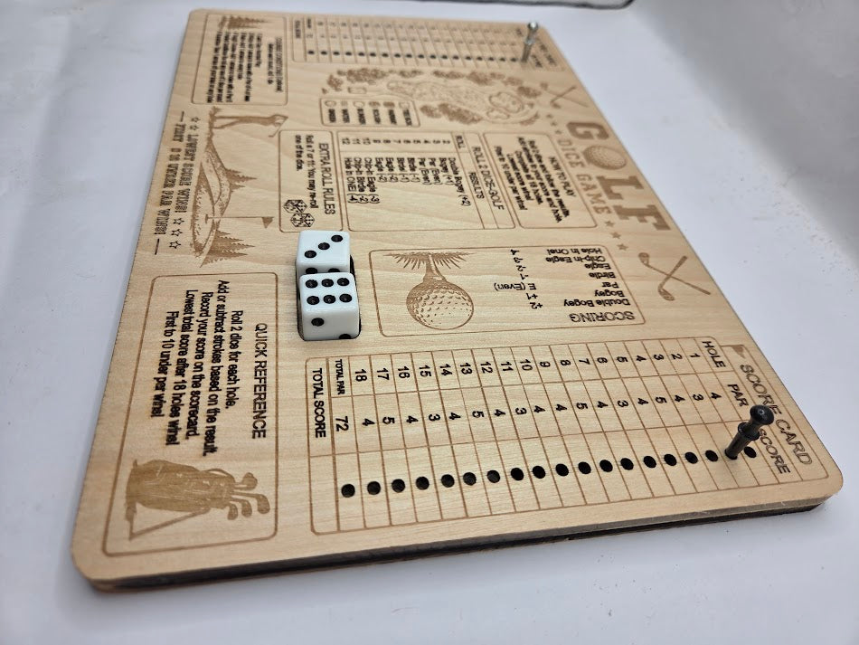Dice Golf Wooden Game