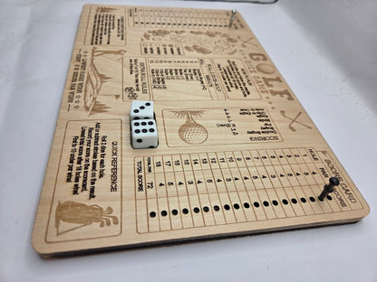Dice Golf Wooden Game