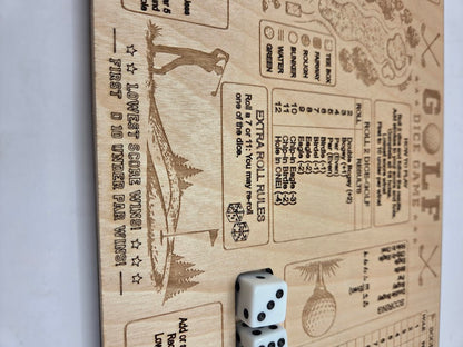 Dice Golf Wooden Game