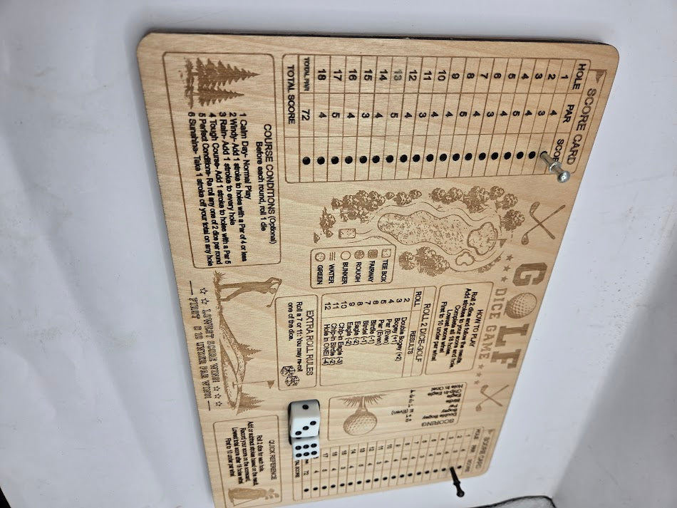 Dice Golf Wooden Game