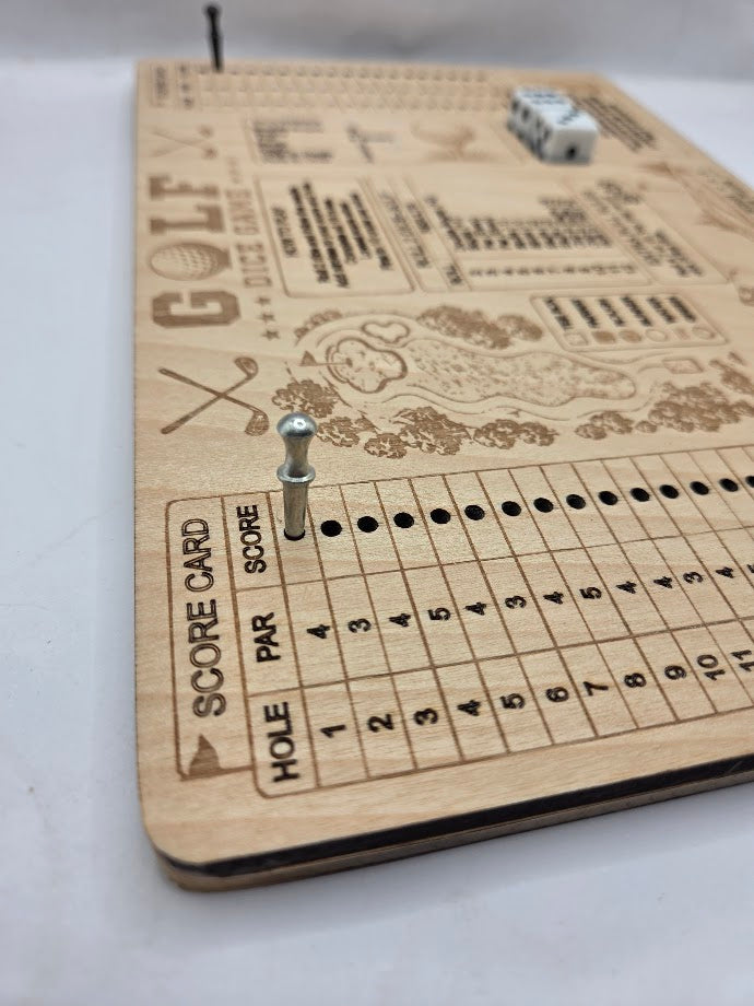 Dice Golf Wooden Game