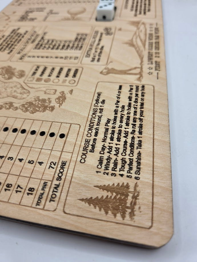 Dice Golf Wooden Game