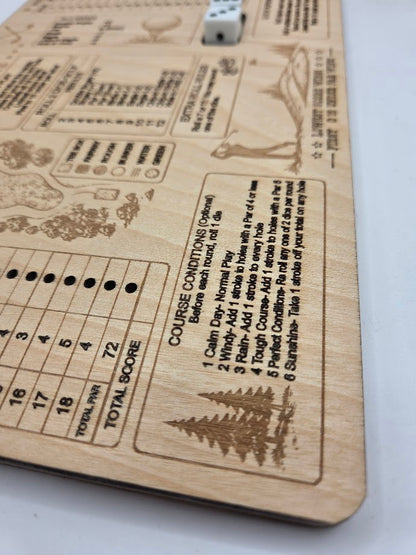 Dice Golf Wooden Game
