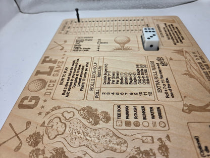 Dice Golf Wooden Game