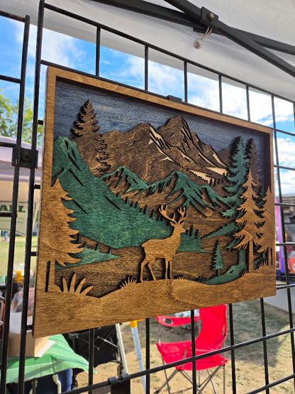 Deer Layered Wall Art