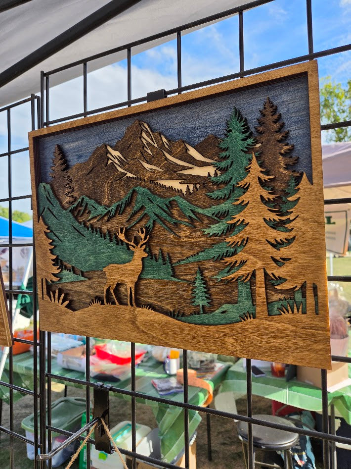 Deer Layered Wall Art