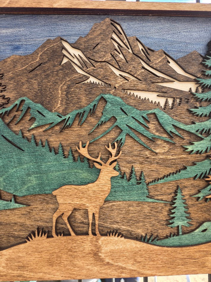 Deer Layered Wall Art
