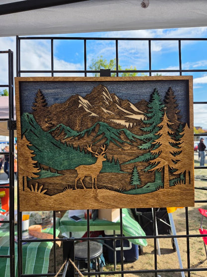 Deer Layered Wall Art