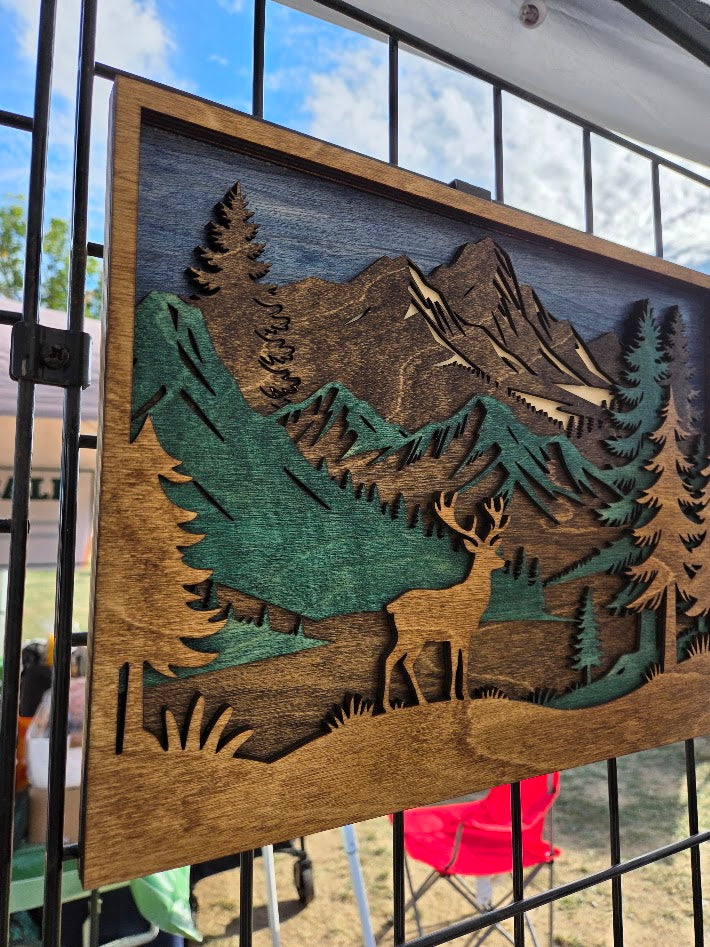 Deer Layered Wall Art