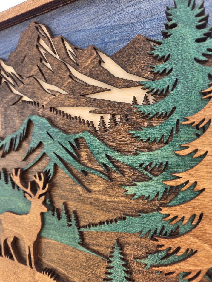 Deer Layered Wall Art