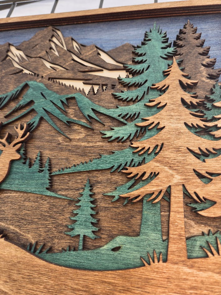 Deer Layered Wall Art
