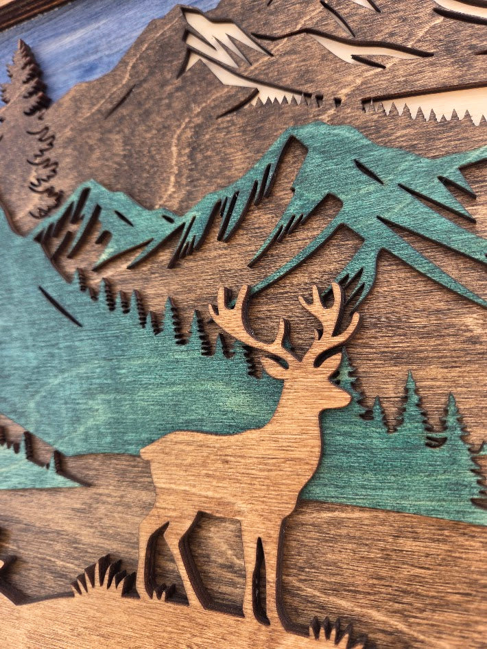 Deer Layered Wall Art