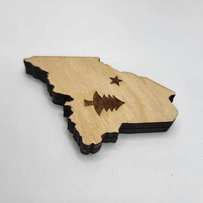 Maine Flag in State Magnet