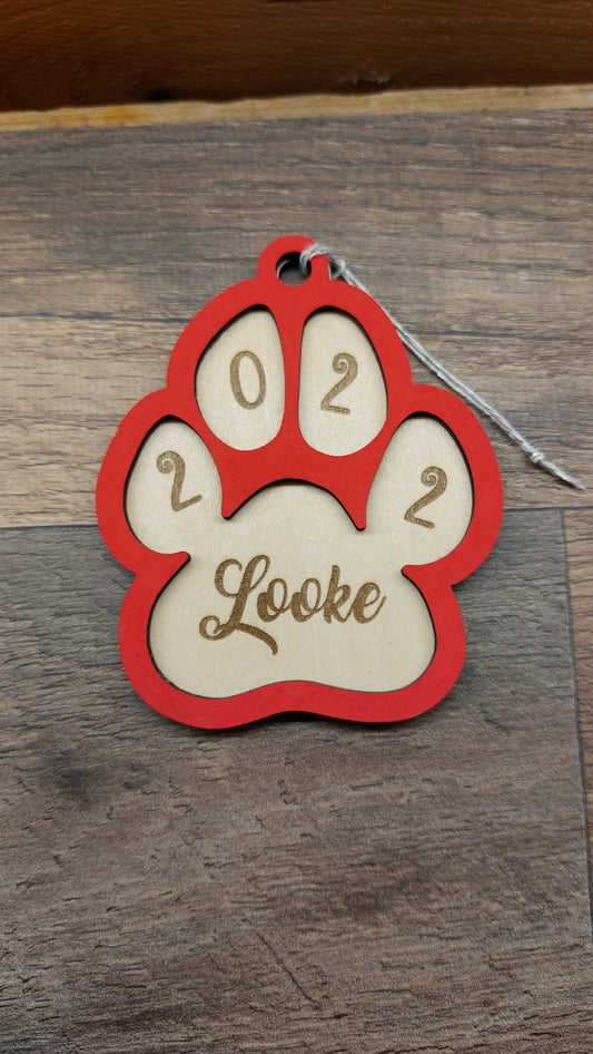 Dog Print Ornament