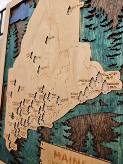 Maine State Park Tracker