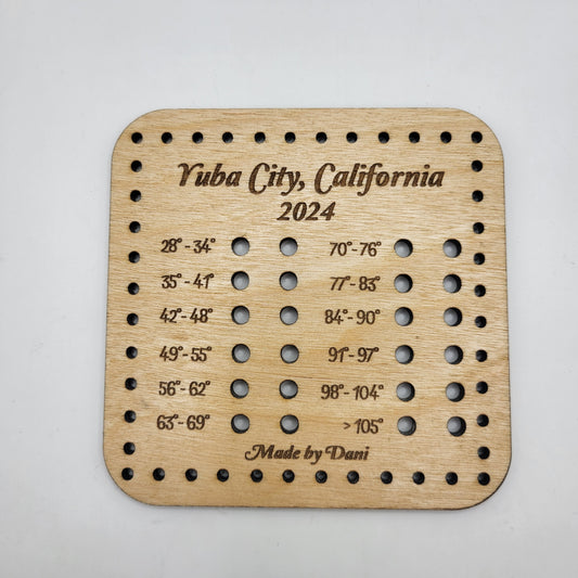 Wooden Temperature Blanket Chart