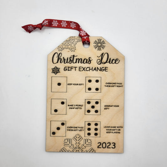 Christmas Dice Game Tag
