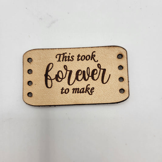 This took forever to make leather tag